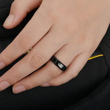 Black King Queen Rings For Couples In Titanium Steel - CoupleSets