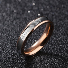 Unique Forever Love Couple Rings Set In Titanium - CoupleSets