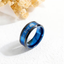 Engravable Her King His Queen Couple Rings In Titanium - CoupleSets