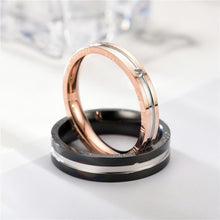 Unique When I Am With You Promise Rings For Couples In Titanium - CoupleSets