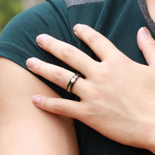 Unique When I Am With You Promise Rings For Couples In Titanium - CoupleSets