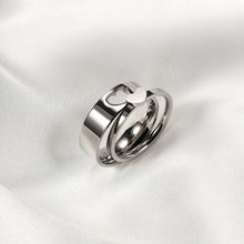 Unique I Love You Matching Heart Couple Rings In Titanium - CoupleSets