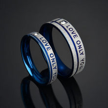 Engravable Love Only You Promise Rings For Couples In Titanium - CoupleSets