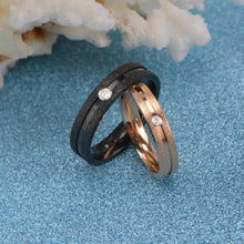 Engravable Simple Frosted Couple Rings Set In Titanium - CoupleSets