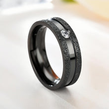 Engravable Simple Frosted Couple Rings Set In Titanium - CoupleSets