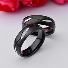 Engravable Simple Promise Ring For Couples In Titanium - CoupleSets