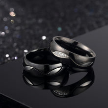 Engravable Simple Promise Ring For Couples In Titanium - CoupleSets