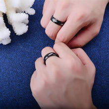 Engravable Simple Promise Ring For Couples In Titanium - CoupleSets