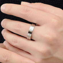 Engravable Matching Lock And Key Couple Rings Set In Titanium - CoupleSets