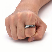 Rotatable Love You Every Day Promise Rings For Couples In Titanium - CoupleSets
