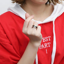 Engravable Be Loved Wide Rings For Couples In Titanium - CoupleSets