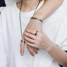 Engravable Be Loved Wide Rings For Couples In Titanium - CoupleSets