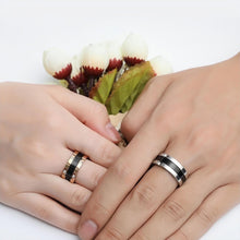 Engravable Be Loved Wide Rings For Couples In Titanium - CoupleSets