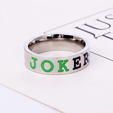 Personalized Joker And Harley Couple Rings In Titanium - CoupleSets