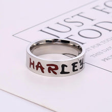Personalized Joker And Harley Couple Rings In Titanium - CoupleSets