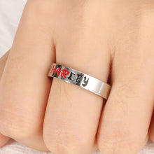 Personalized Joker And Harley Couple Rings In Titanium - CoupleSets