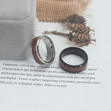 Personalized Wooden Rings For Couples In Titanium - CoupleSets