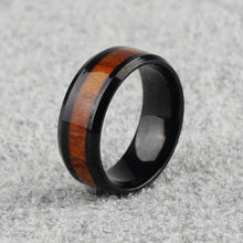 Personalized Wooden Rings For Couples In Titanium - CoupleSets