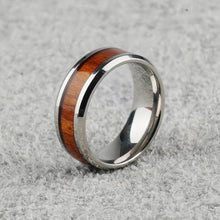 Personalized Wooden Rings For Couples In Titanium - CoupleSets
