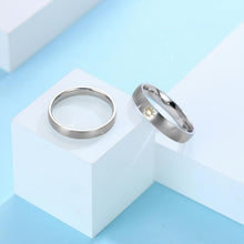 Engravable Sun And Moon Glow Rings For Couples In Titanium - CoupleSets