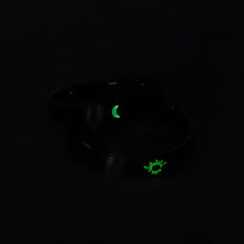 Engravable Sun And Moon Glow Rings For Couples In Titanium - CoupleSets