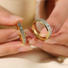 Unique Forever Love Promise Rings For Couples In Titanium - CoupleSets