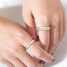 Unique Forever Love Promise Rings For Couples In Titanium - CoupleSets