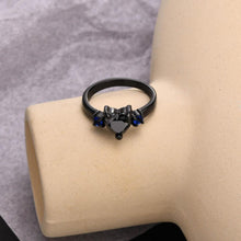 Engravable Black Matching Promise Rings For Couples In Titanium - CoupleSets