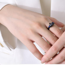 Engravable Black Matching Promise Rings For Couples In Titanium - CoupleSets