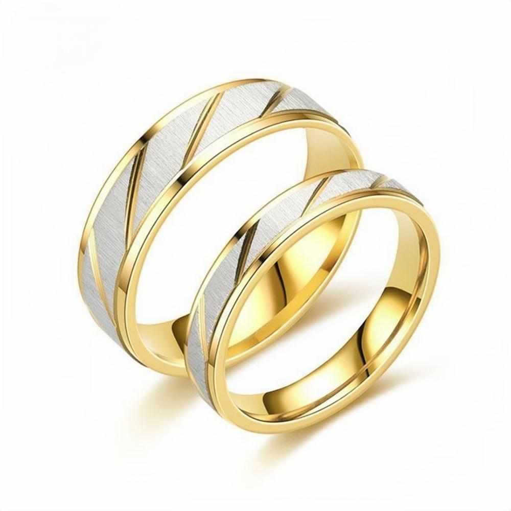 Personalized Matching Rings For Couples In Titanium - CoupleSets