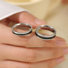 Engravable Simple Matching Rings For Couples In Titanium - CoupleSets