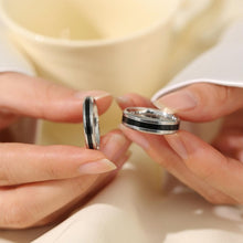 Engravable Simple Matching Rings For Couples In Titanium - CoupleSets