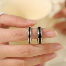 Engravable Simple Matching Rings For Couples In Titanium - CoupleSets