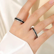 Engravable Simple Matching Rings For Couples In Titanium - CoupleSets