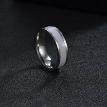 Unique Day And Night Love Promise Rings For Couples In Titanium - CoupleSets
