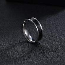 Unique Day And Night Love Promise Rings For Couples In Titanium - CoupleSets