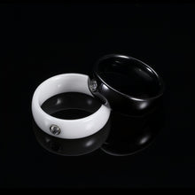 Unique White And Black Promise Rings For Couples In Ceramic - CoupleSets