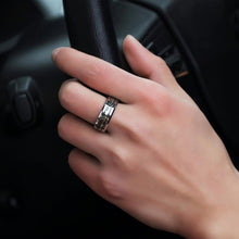 Engravable Heartbeat Promise Rings For Couples In Tungsten - CoupleSets