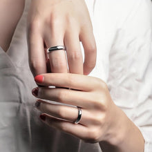 Engravable Simple Promise Rings For Couples In Tungsten - CoupleSets