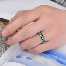 Engravable Unique Shell Rings For Couples In Tungsten - CoupleSets