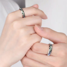 Engravable Unique Shell Rings For Couples In Tungsten - CoupleSets