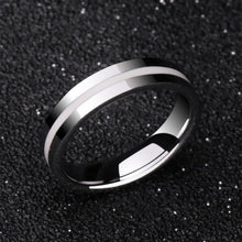 Engravable Day And Night Promise Rings For Couples In Tungsten - CoupleSets