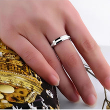 Engravable Day And Night Promise Rings For Couples In Tungsten - CoupleSets