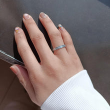 Engravable Unique Frosted Promise Rings For Couples In Tungsten - CoupleSets