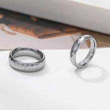 Engravable Unique Rhombic Cut Rings For Couples In Tungsten - CoupleSets