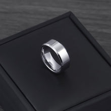 Engravable Simple Black Rings For Couples In Tungsten - CoupleSets