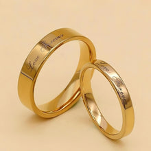 Unique Love Forever Promise Rings For Couples In Tungsten - CoupleSets