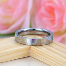Unique Love Forever Promise Rings For Couples In Tungsten - CoupleSets