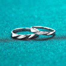 Engravable Unique Promise Rings For Couples In Sterling Silver - CoupleSets