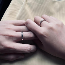 Engravable Unique Promise Rings For Couples In Sterling Silver - CoupleSets